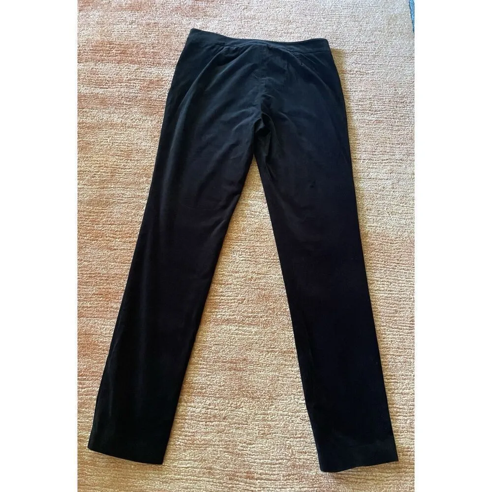 Tibi Pants Womens Size 4 Black Velvet Stretch Skinny Mid Rise Holiday - Image 7