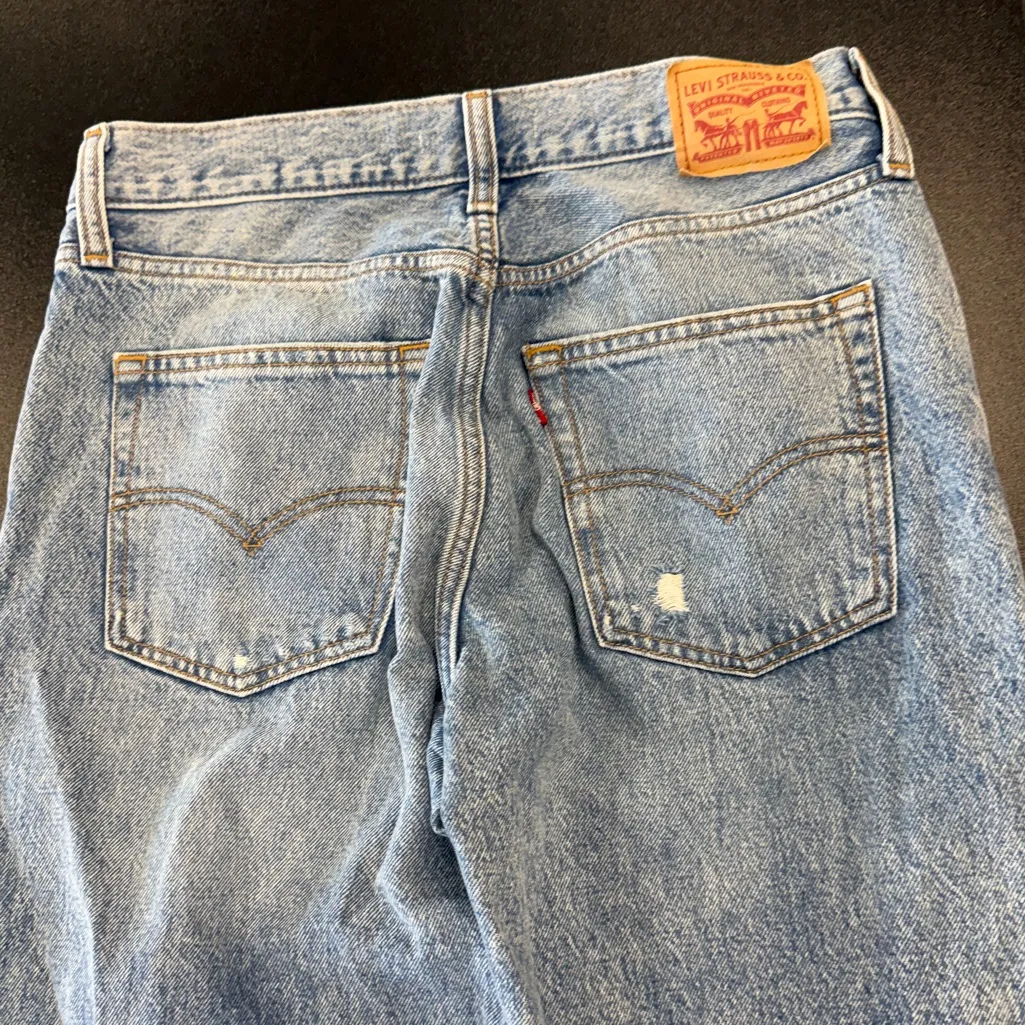 Levi’s 94 Baggy Ripped Jeans Light Wash Distressed Knees W28 Y2K Grunge 90s - Image 14