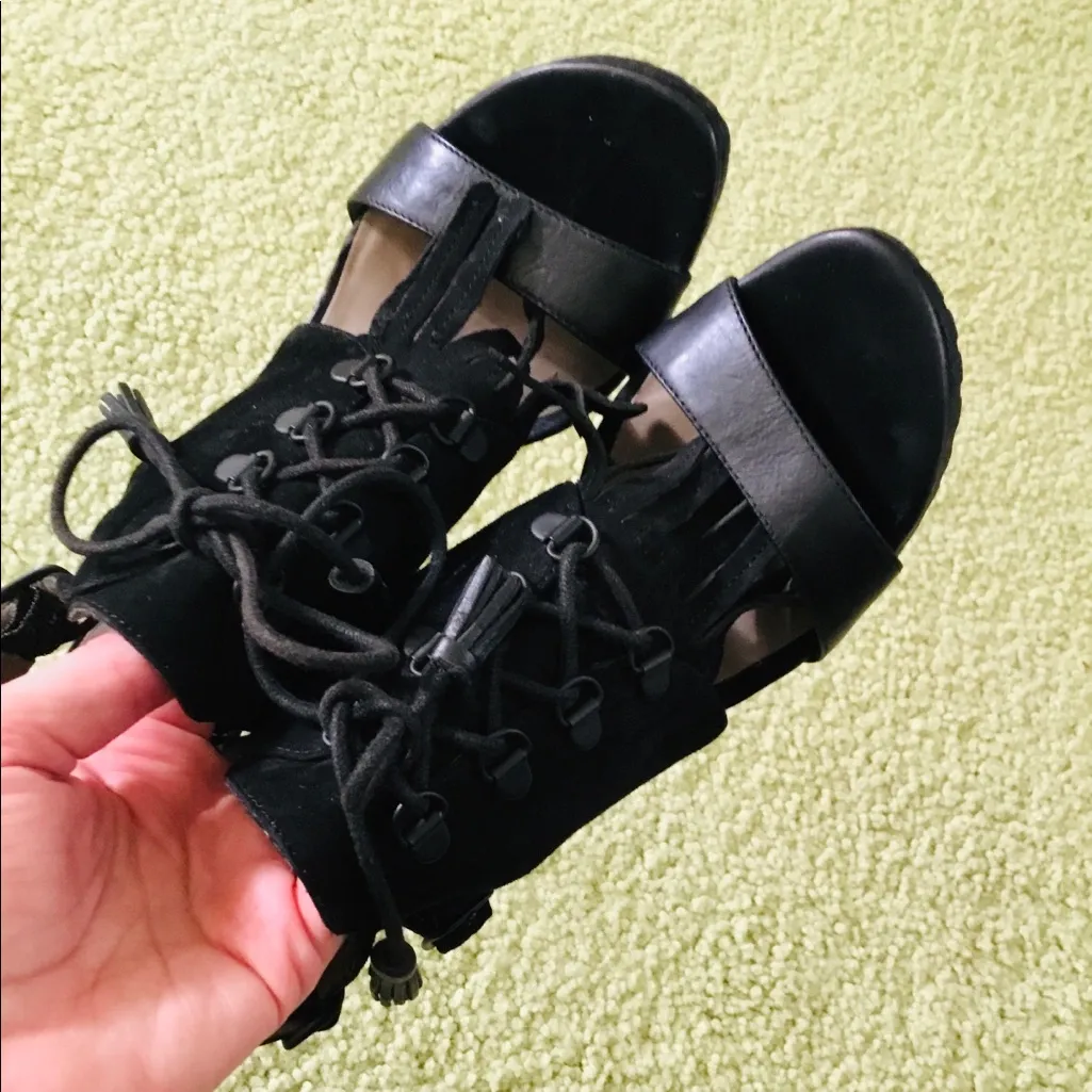 Modern sexy great brand leather sandals ❤️‍🔥❤️‍🔥 Black Size 9 - Image 9