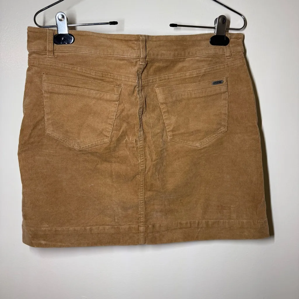 Mountain Khakis Brown Corduroy Mini Skirt Tan Size 6 - Image 2