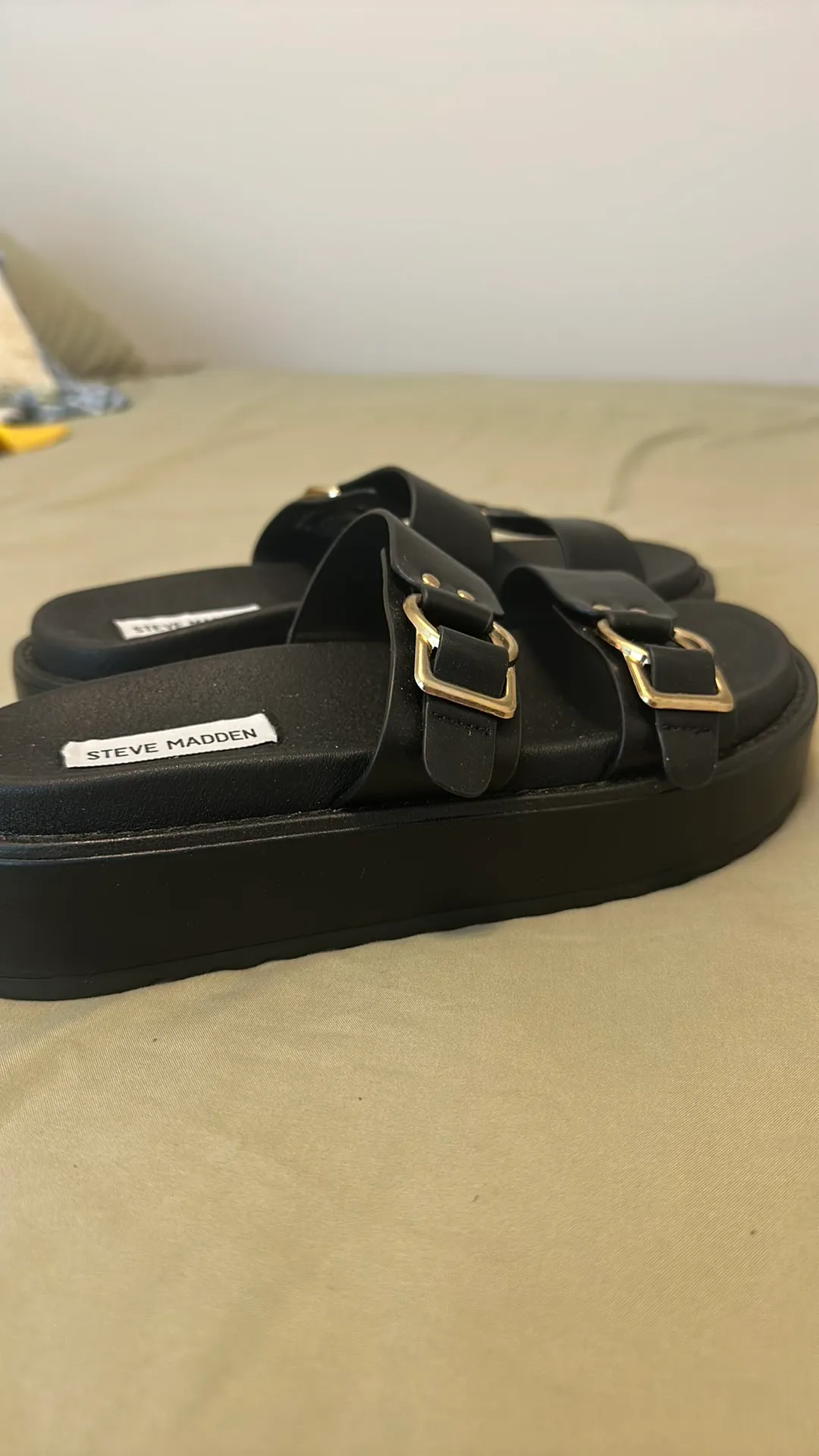 Steve Madden Platform Sandals Black - Image 4