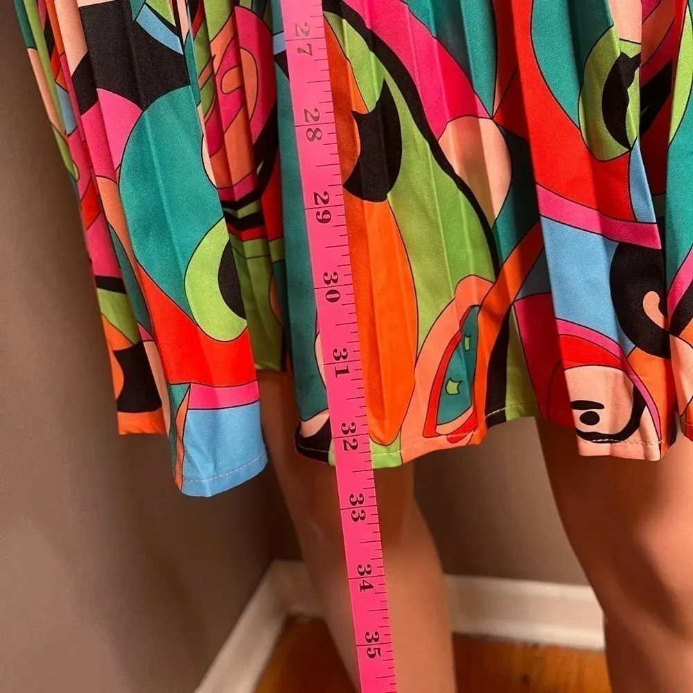 SHEIN VCAY Allover Print Tie Back Halter Dress - Image 5