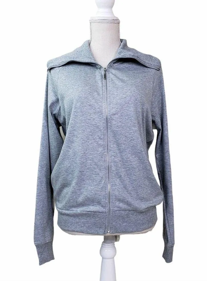 Cosabella Women's Marathon Co Pima Cotton Jacket Heather Gray Size Medium NEW - Image 2