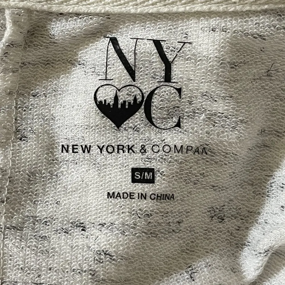 New York & Company Heather Gray Hooded Poncho Size S/M Small Medium - Image 6