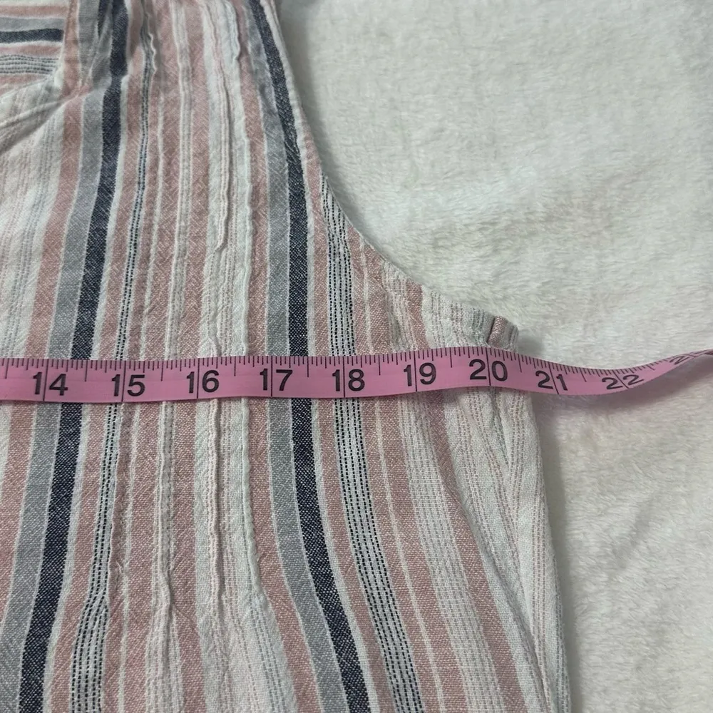 Briggs New York Linen Blend Purple Sheath Dress Sleeveless With Pockets - Image 2