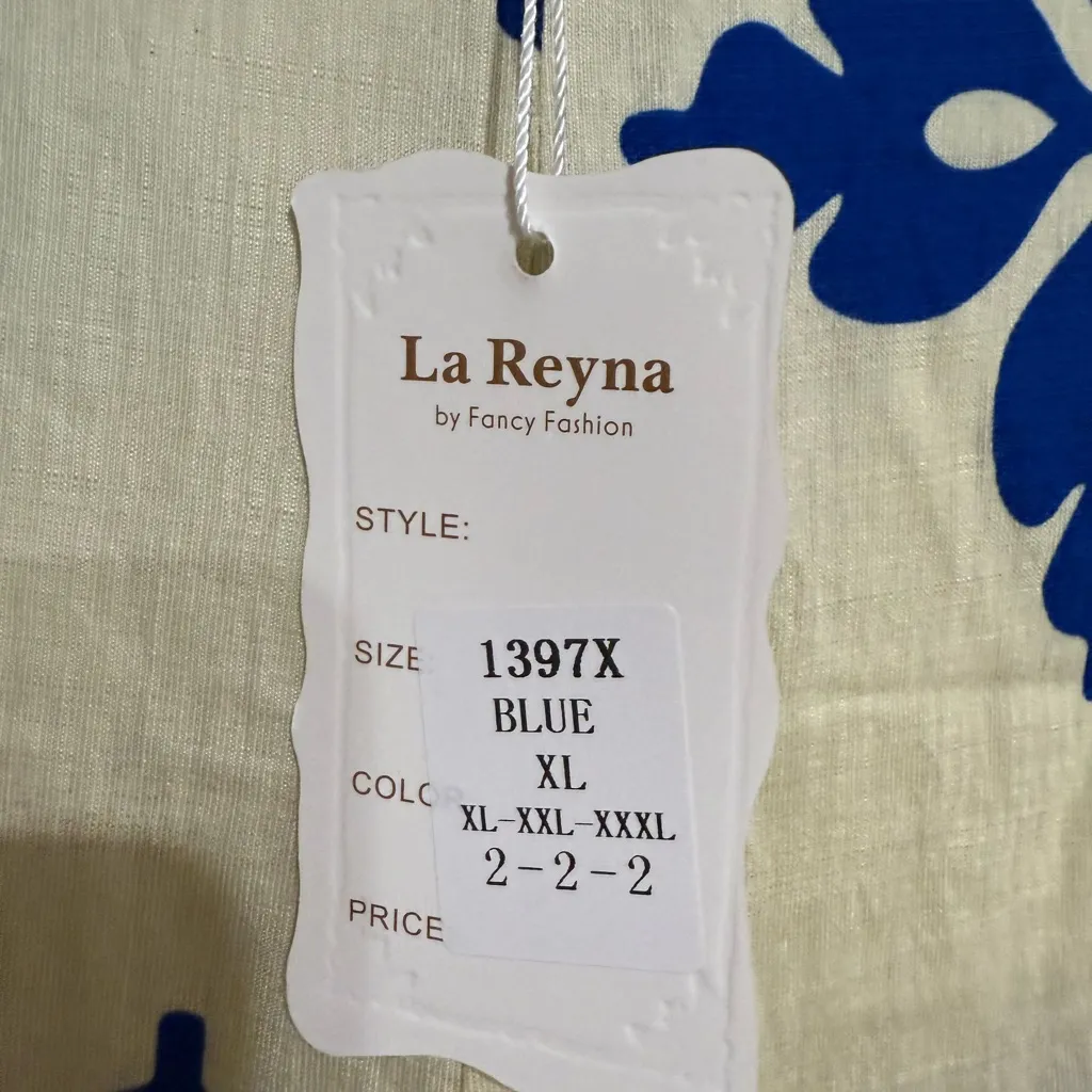 La Reyna by Fancy Fashion boutique wide leg pants NWT XL Blue - Image 2