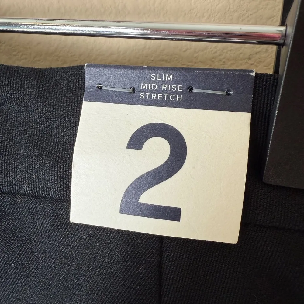 NWT Gap Slim Ankle Pants Womens 2 Black Dressy Stretch Office Work Mid Rise - Image 3