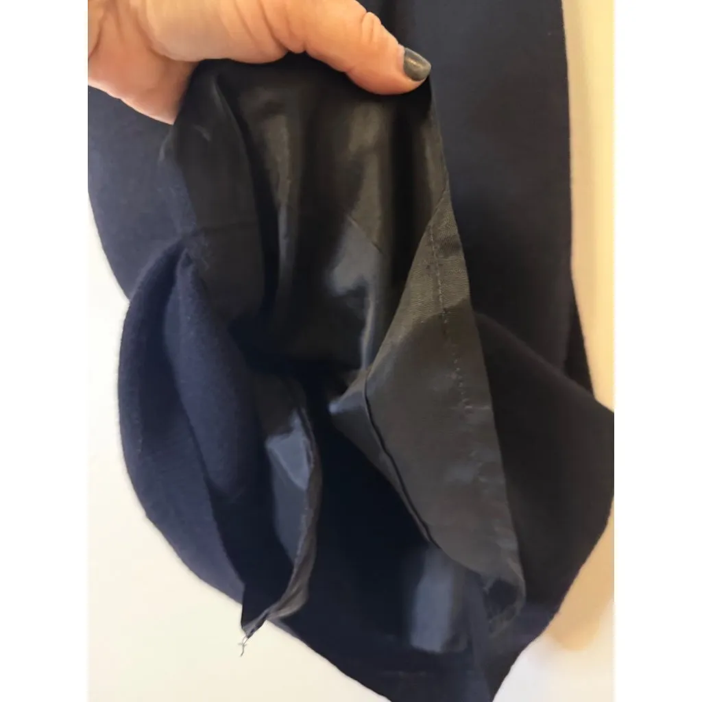 Benetton Black Wool Pencil Skirt Made In Italy Pure New Wool Size M Vintage Size M - Image 5