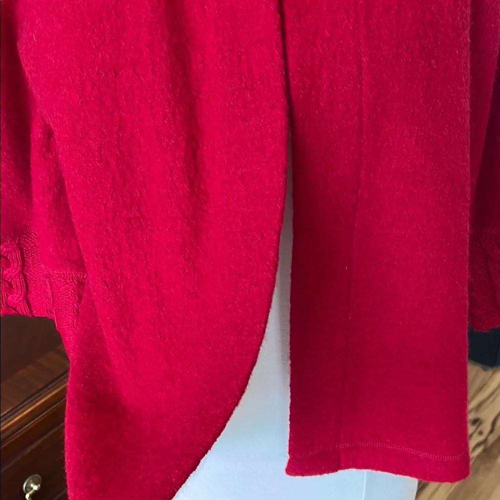 For Cynthia Red Cape with High Collar and Wide Sleeves - Image 5