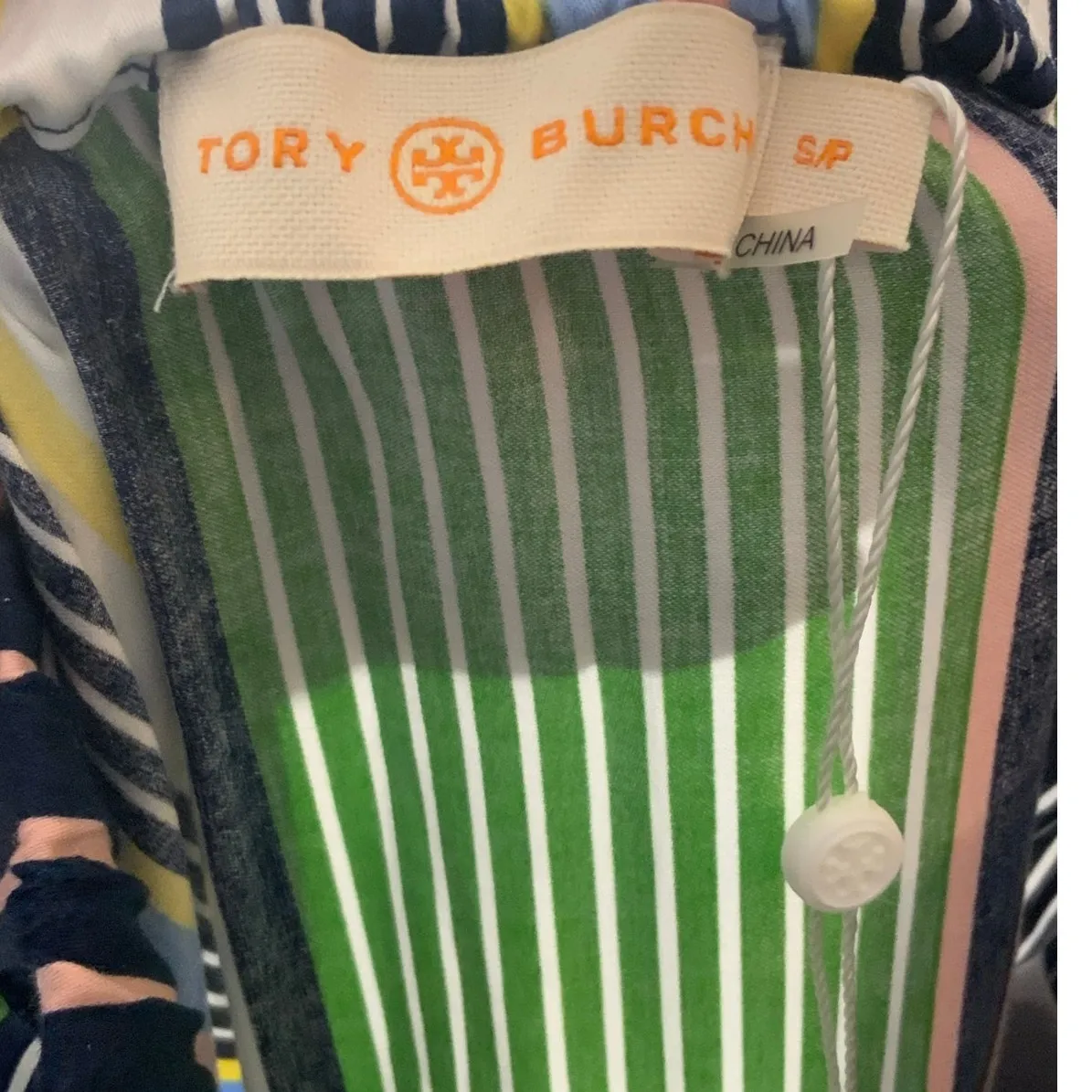 Tory Burch Field Day Stripe cotton Peasant skirt Nwt size small $398 - Image 4