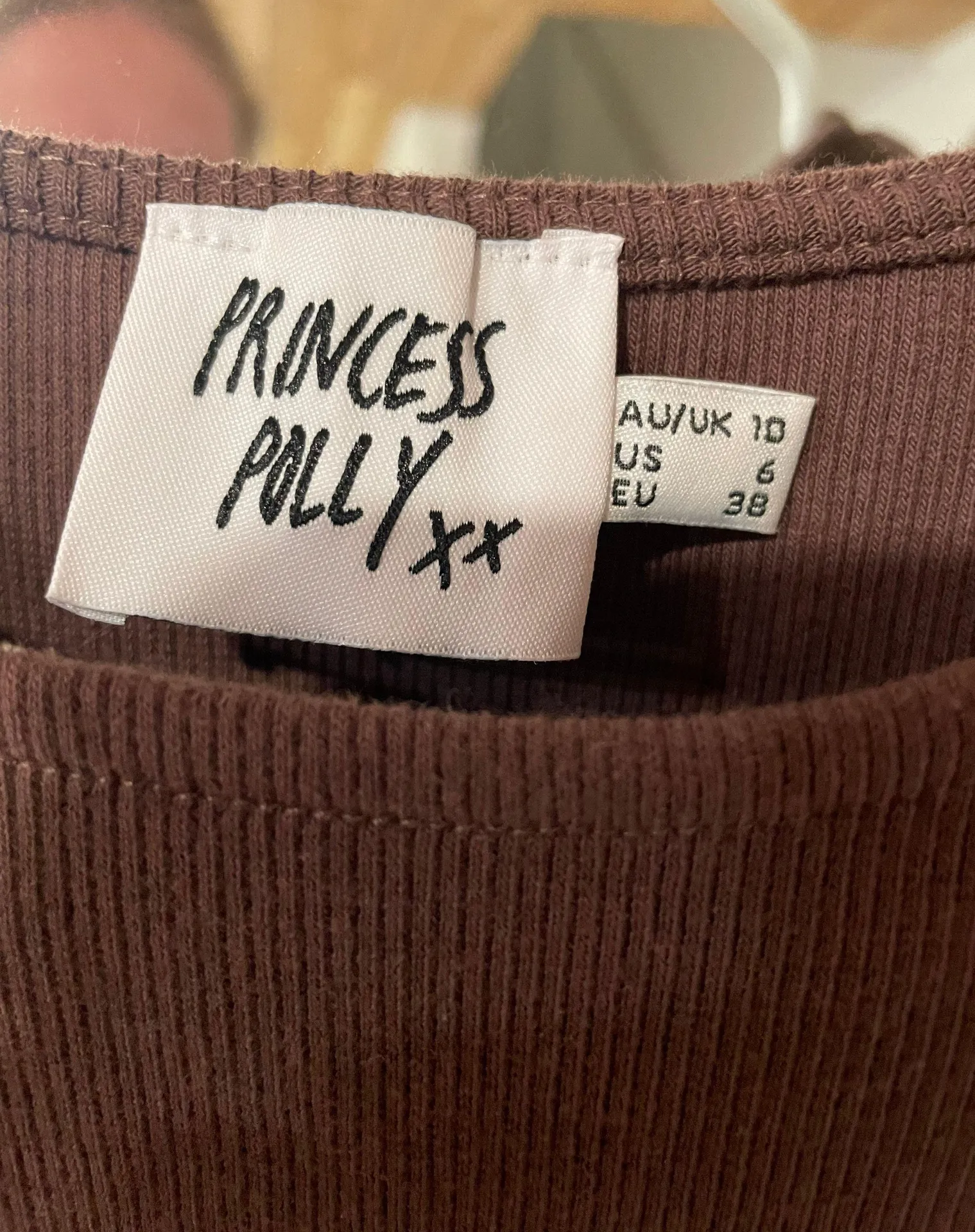 Princess Polly Brown Crop Top - Image 3