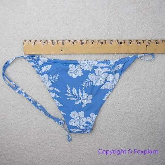 NEW Rhythm. Leila Tie Side Hi Cut Pant in Whisper Blue, size L Blue Size L - Image 7