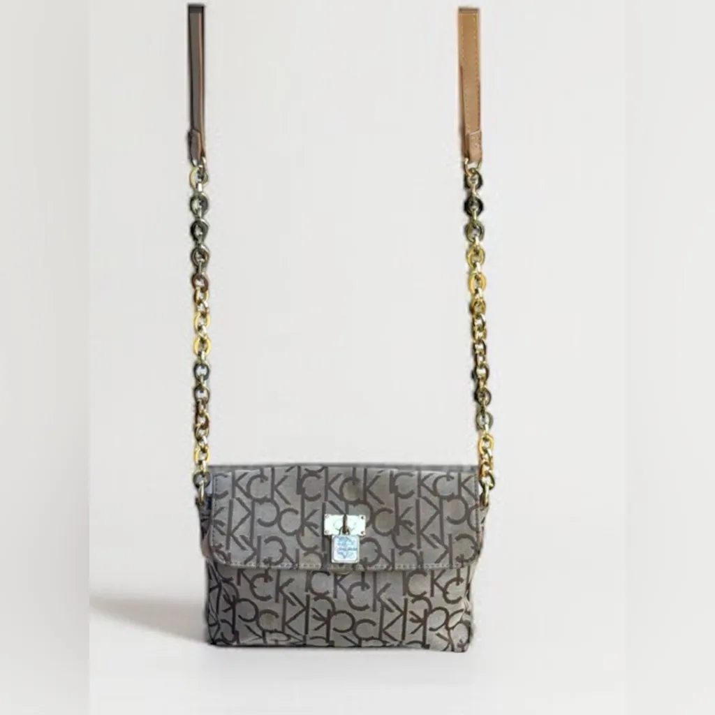 Calvin Klein Brown Logo Shoulder Bag - Image 2