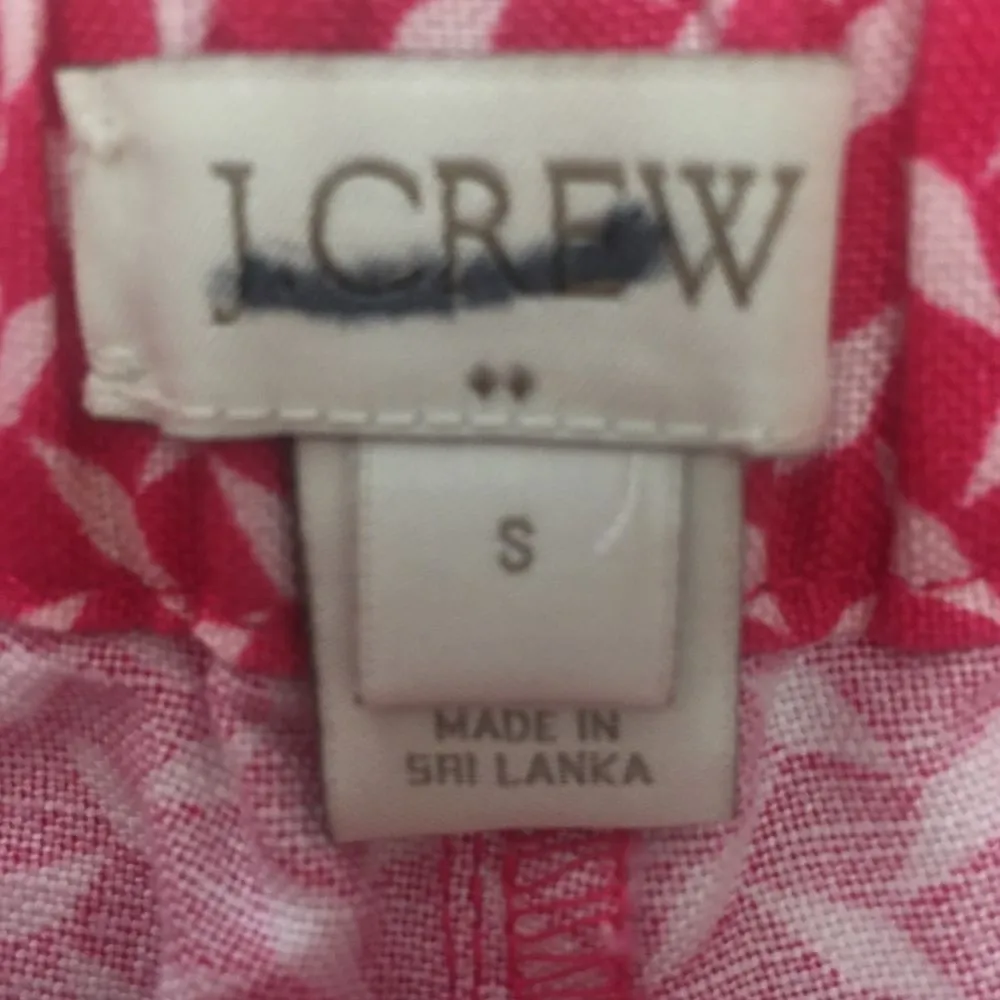 J. Crew Pink Geometric Print Linen Shorts - Image 2