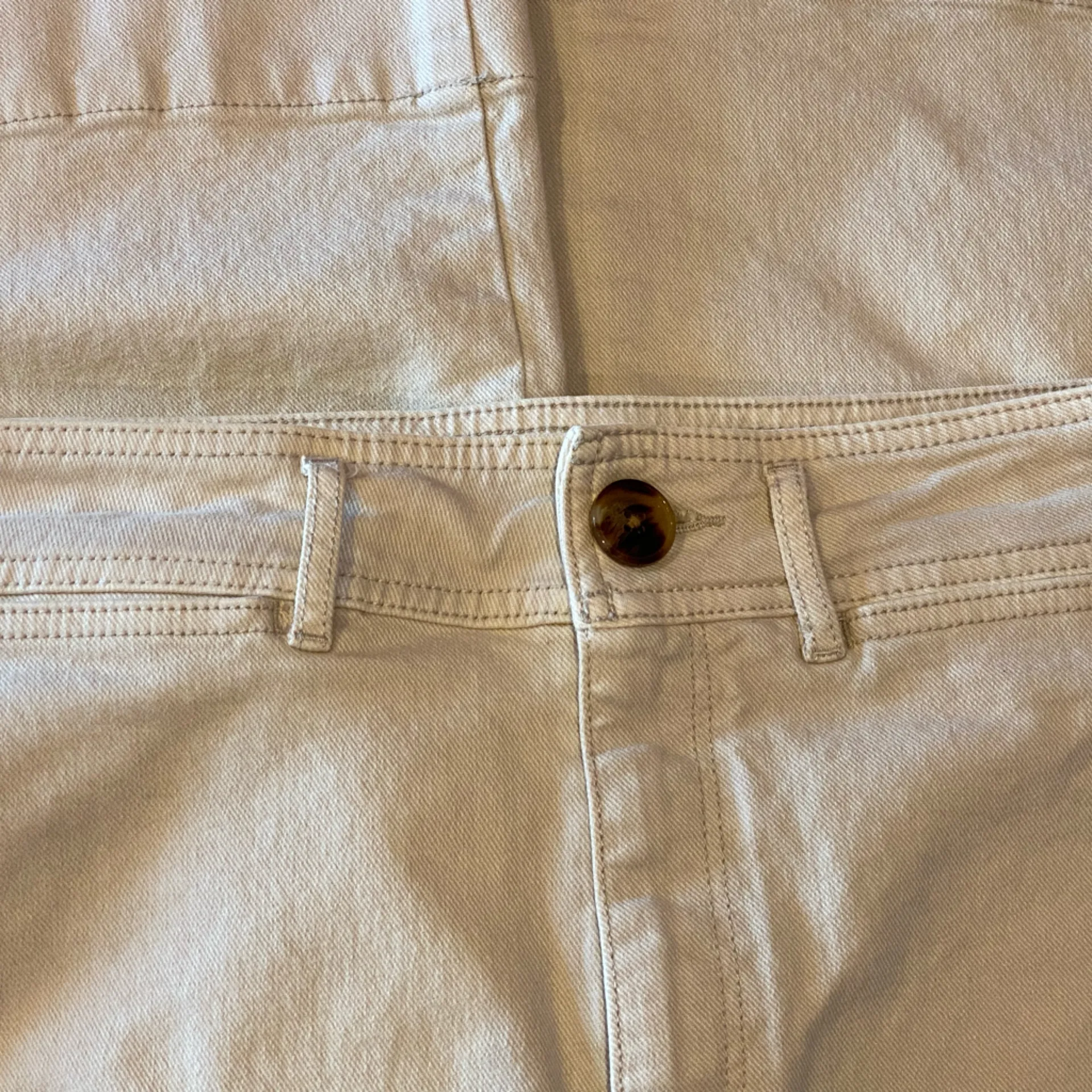 Loft by Ann Taylor Jeans Wide Leg High Rise Ivory Cream Size 27/4 - Image 5