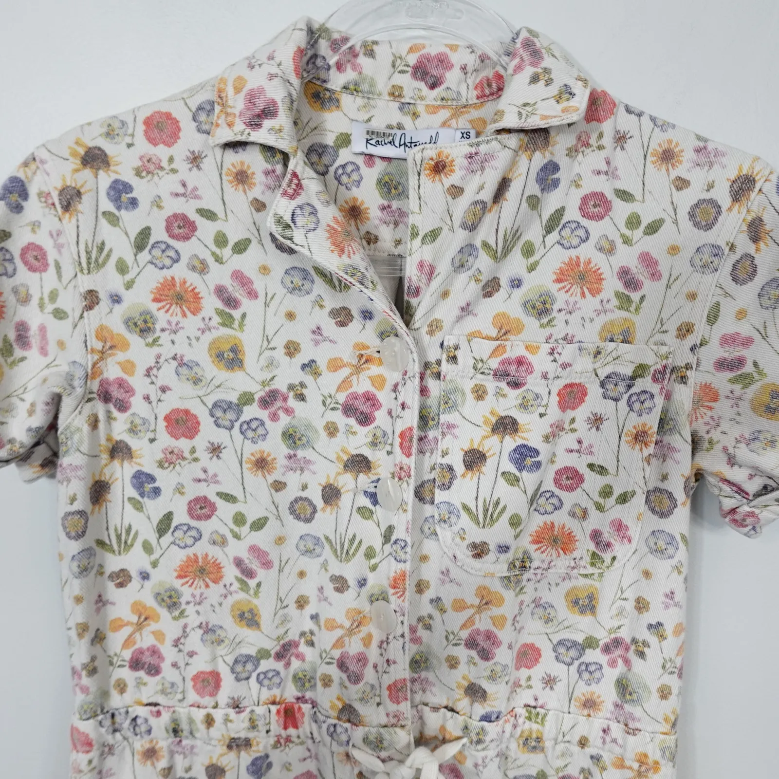 Rachel Antonoff Matthew Jumpsuit Pressed Flowers Floral-Print Denim - Image 6