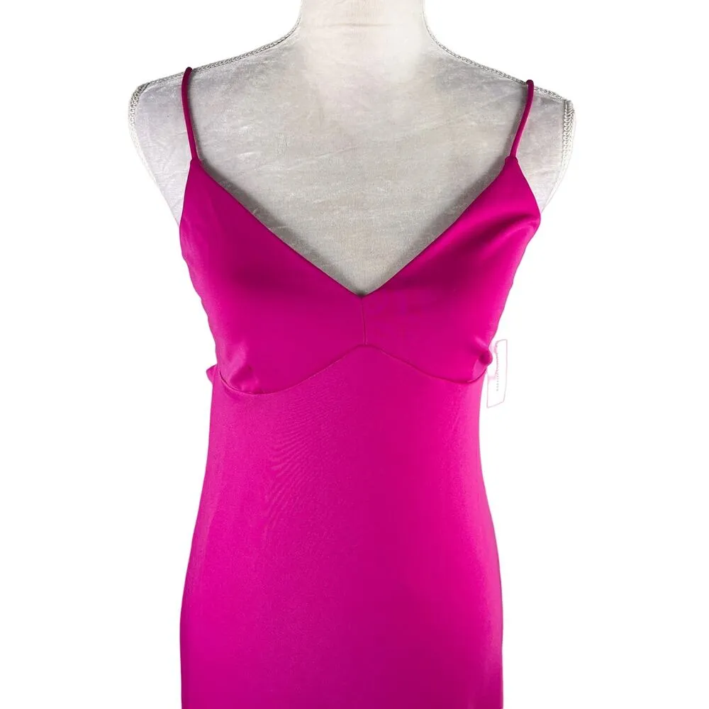 Banana Republic Strappy Dress Fuchsia Small Stretch Tie Lined New - Image 16