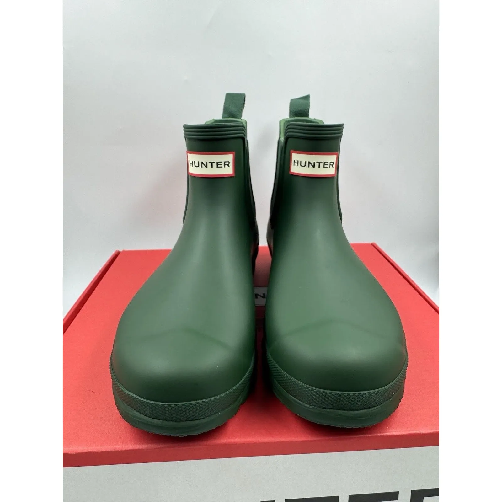 Hunter Original Chelsea Women's Waterproof Ankle Rain Boots, Green Size 8 NEW - Image 2