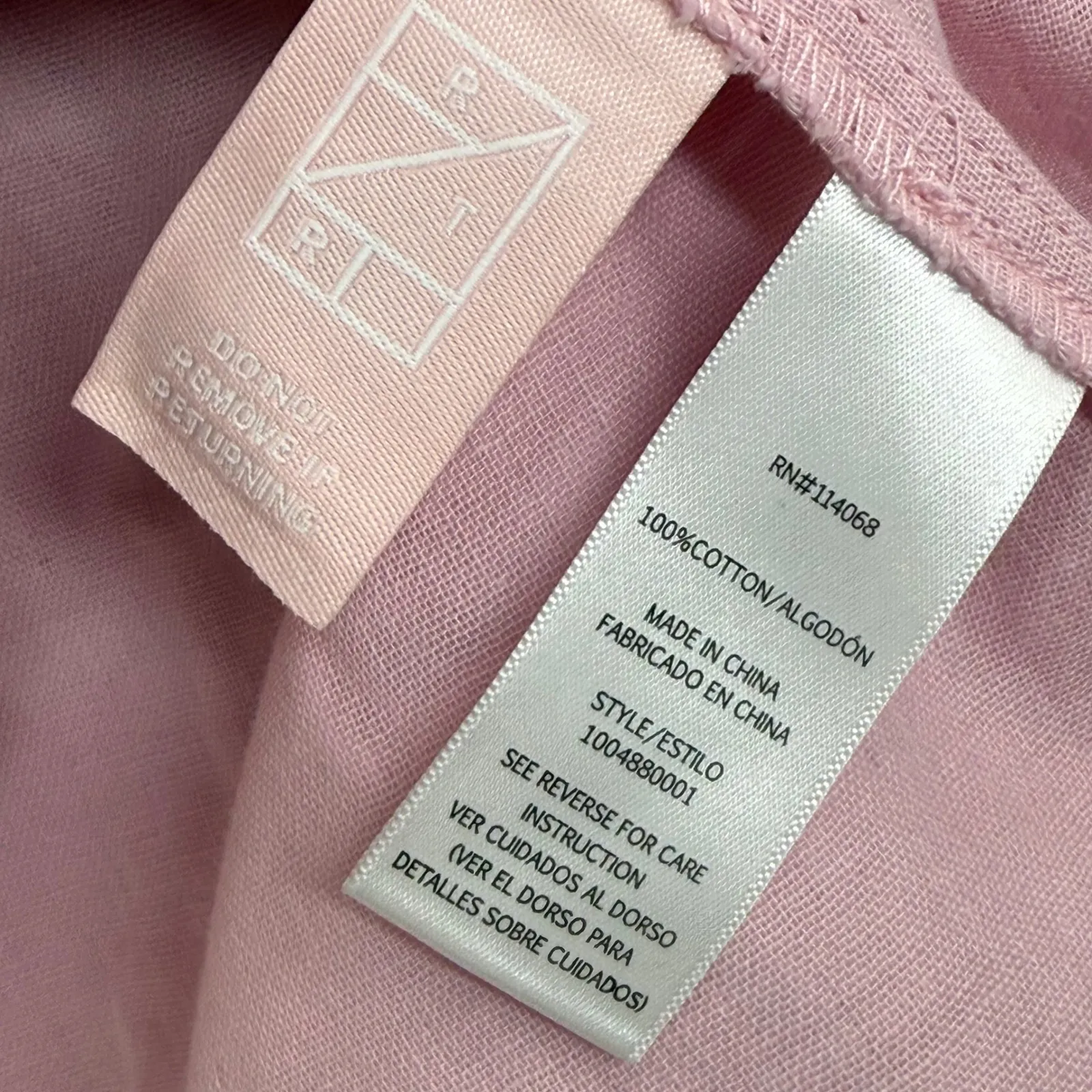 Love Whit by Whitney Port Wrap Blouse Top Collared‎ Pink Tie Waist Long Sleeve S - Image 4