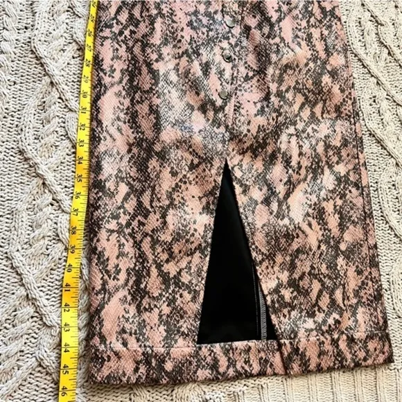 MOON RIVER Faux Snake Skin Open Back Midi Dress Size XS‎ - Image 12