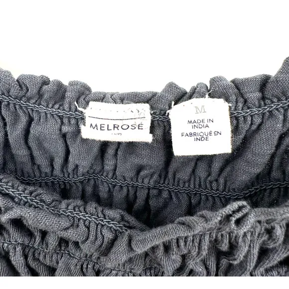 Melrose and Market size Medium sleeveless shirt tank top smocked‎ flounce hem - Image 3