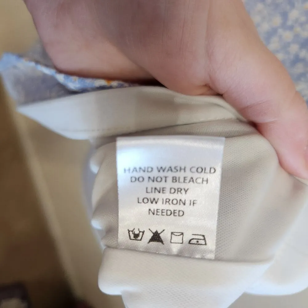 Altar'd State Floral Double V-Neck Flutter Sleeve Mini Dress Blue Size Medium - Image 10