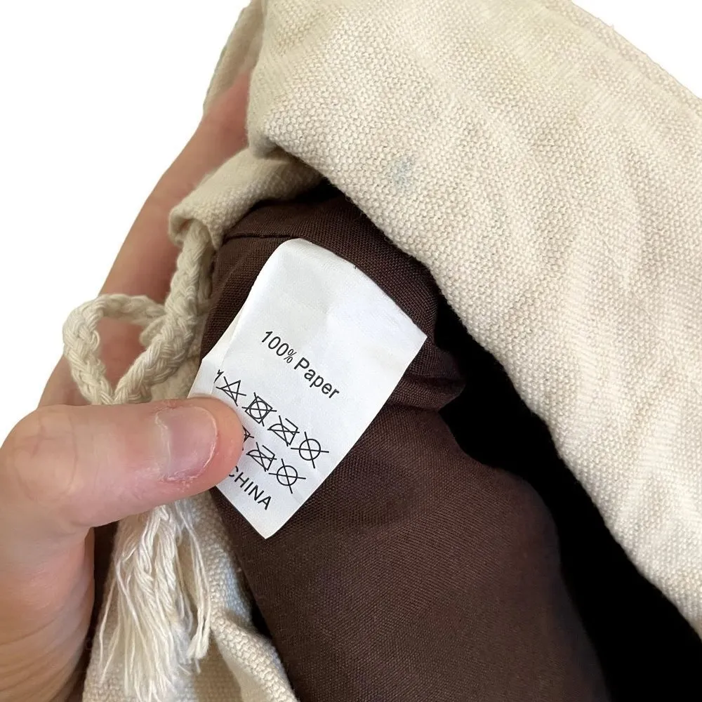 100% paper colorful striped basket weave handbag shoulder bag drawstring closure Green - Image 4