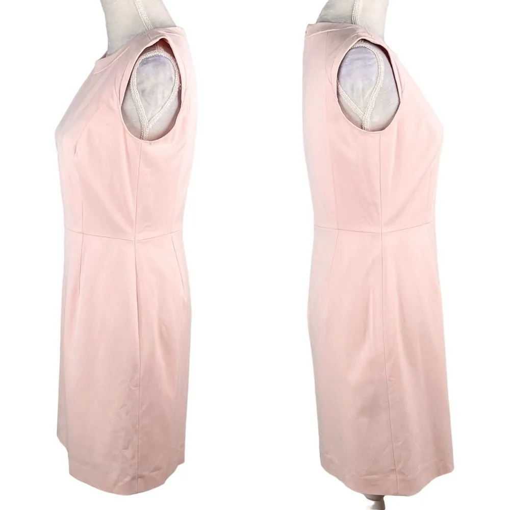 Gianni Bini Dress 6 Pink Cap Sleeves Sheath Lined Back Zipper - Image 4