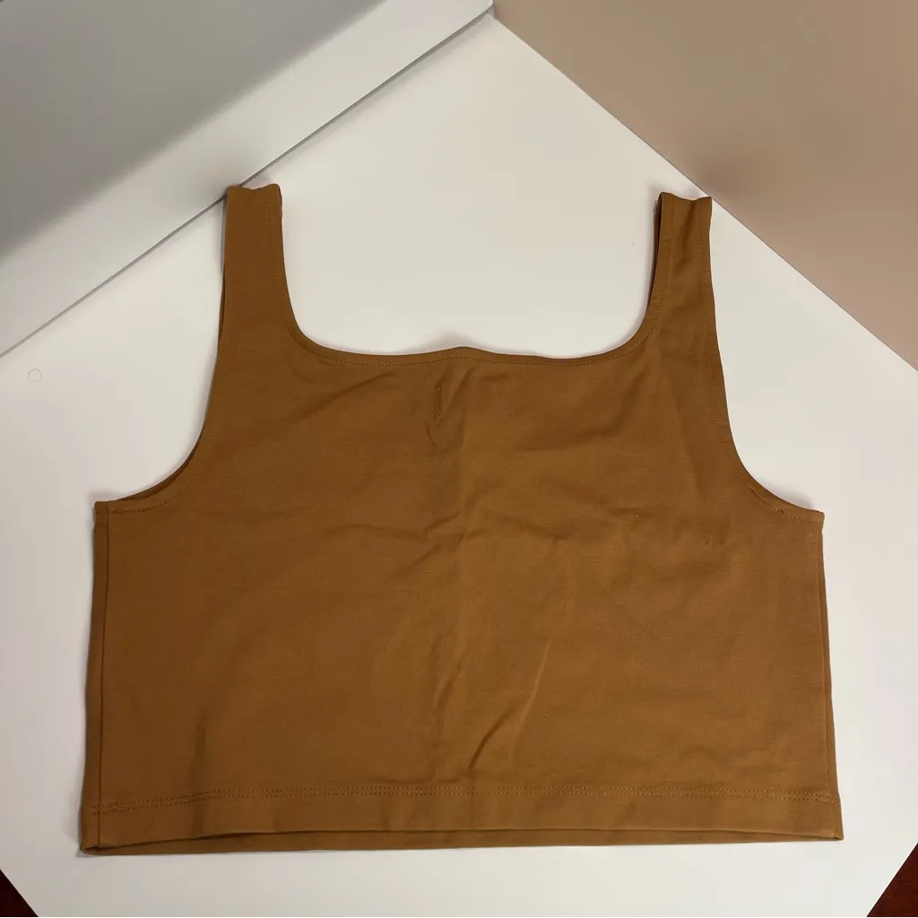 Lou & Grey Tank Top Athletic Sports Bra bralettes burnt brown Size M - Image 2