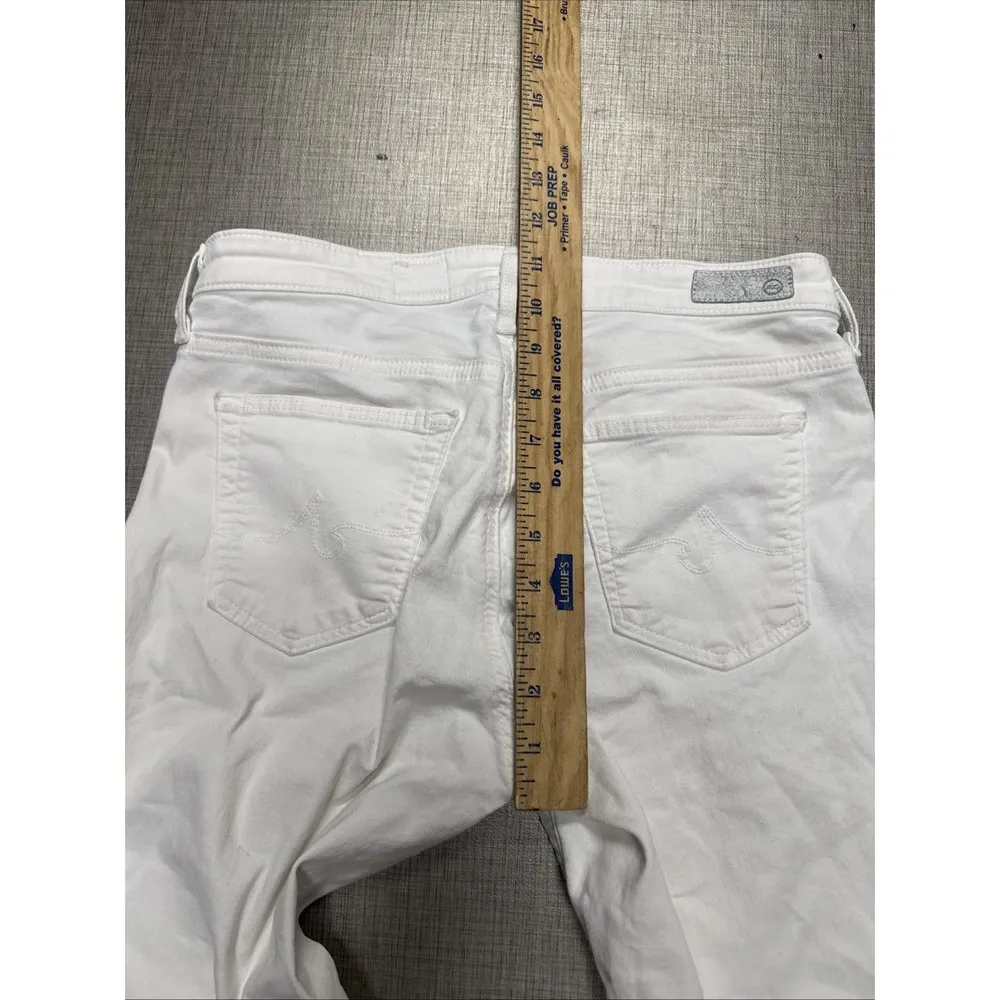 AG Adriano Goldschmied Size 28R  Women's Legging Ankle Super Skinny White Jeans - Image 9