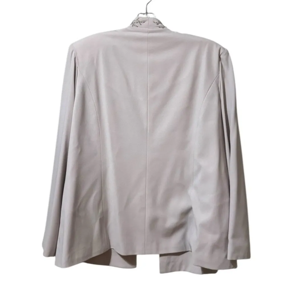 Nite Lite Women Size 20 2 Piece Formal Dress Blazer Set Embellished Classic VTG - Image 4