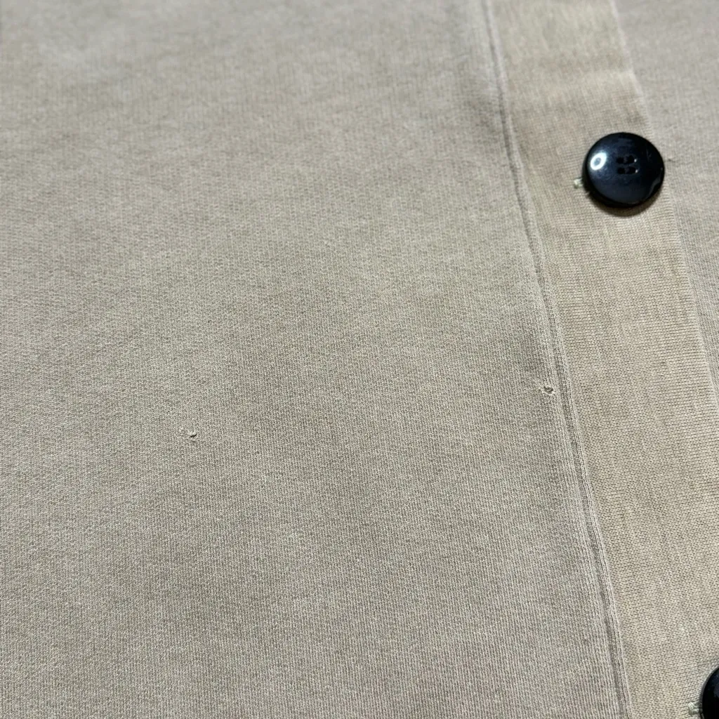 Lori Designs Paw Print Sweatshirt Cardigan Jacket Shacket Dog Bone L Large XL Brown - Image 9