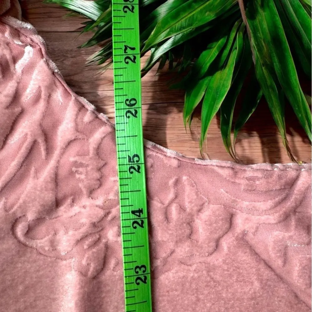 FREE PEOPLE Velvet Lace Fortune Teller Top - Dusty Blush Pink - Small - Image 10