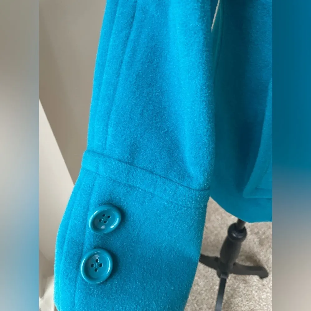 Relativity Blue Wool Vintage Boxy Blazer Double Breasted Size Small - Image 10