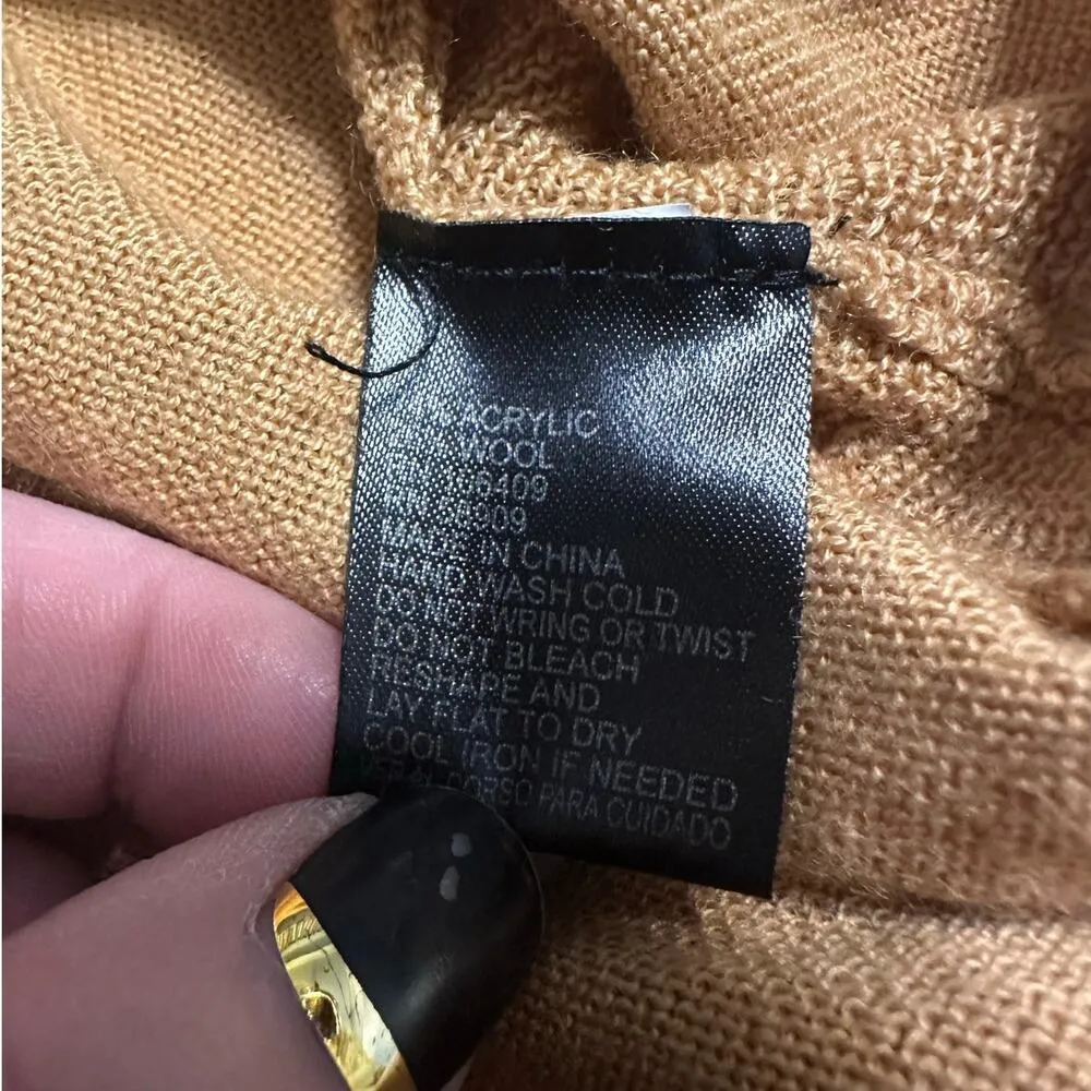 Cremieux Wool Blend Tunic Sweater Women's Size Small Long-Sleeve Soft Neutral - Image 5