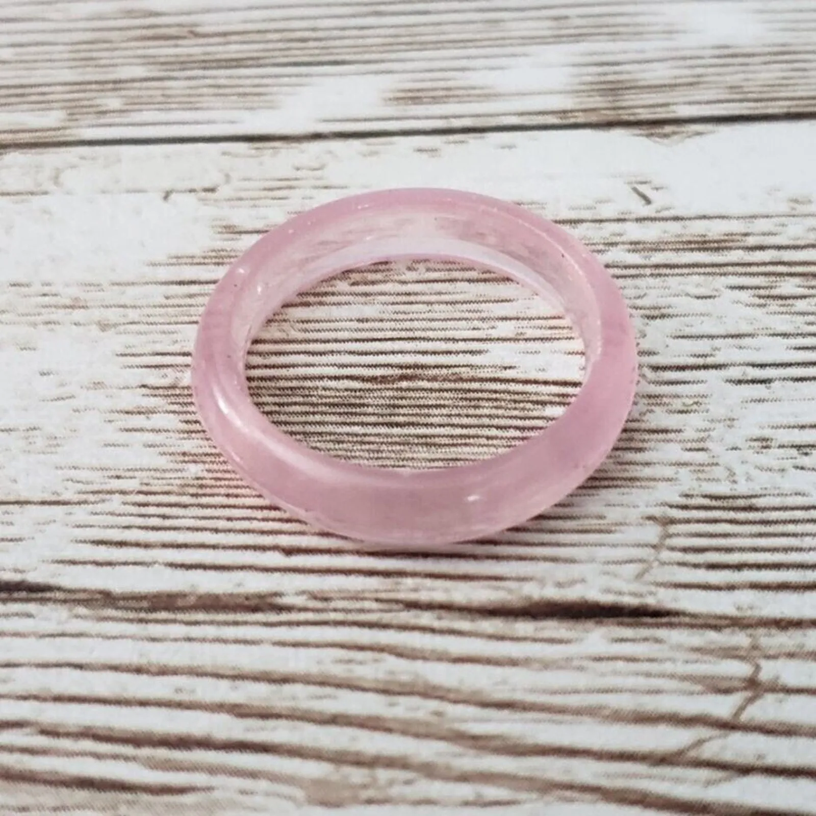 Light Pink Plastic Childs Ring Size 6.5 - Image 2