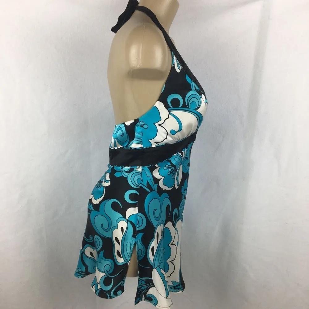Cache Silk Print Floral Sleeveless Halter top 8 - Image 3
