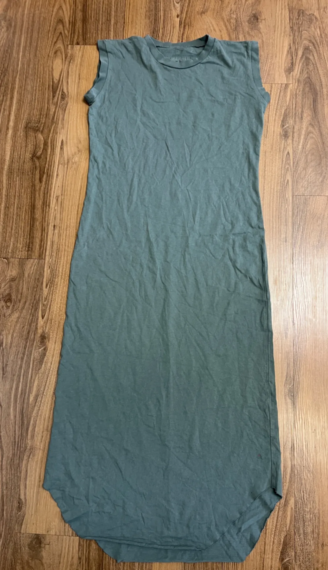 Frank & Eileen $178 Cory Vintage Muscle Tee Maxi Jersey Dress Moss Green RARE - Image 1