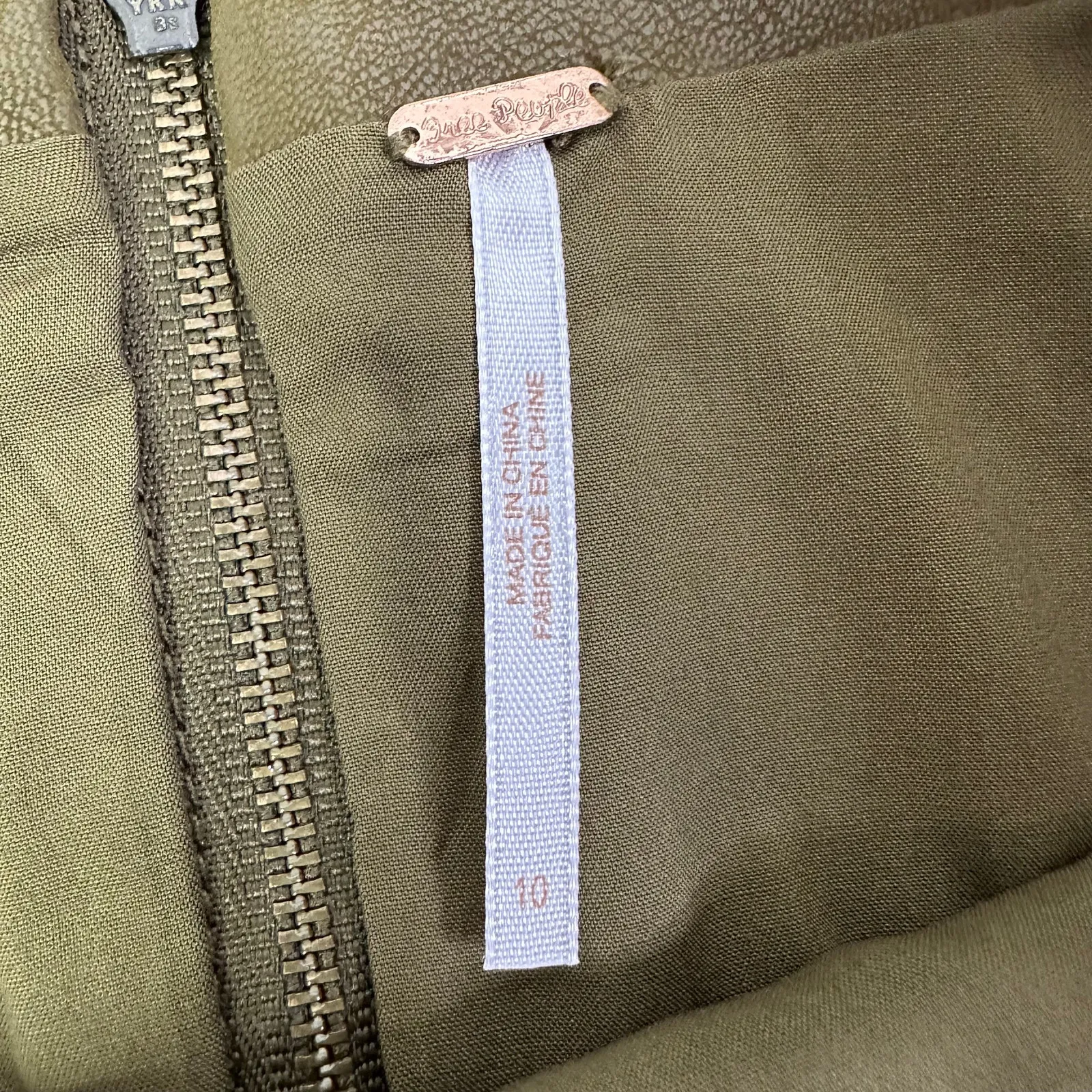 NEW Free People Faux Leather Mini Skirt Size 10 - Image 3