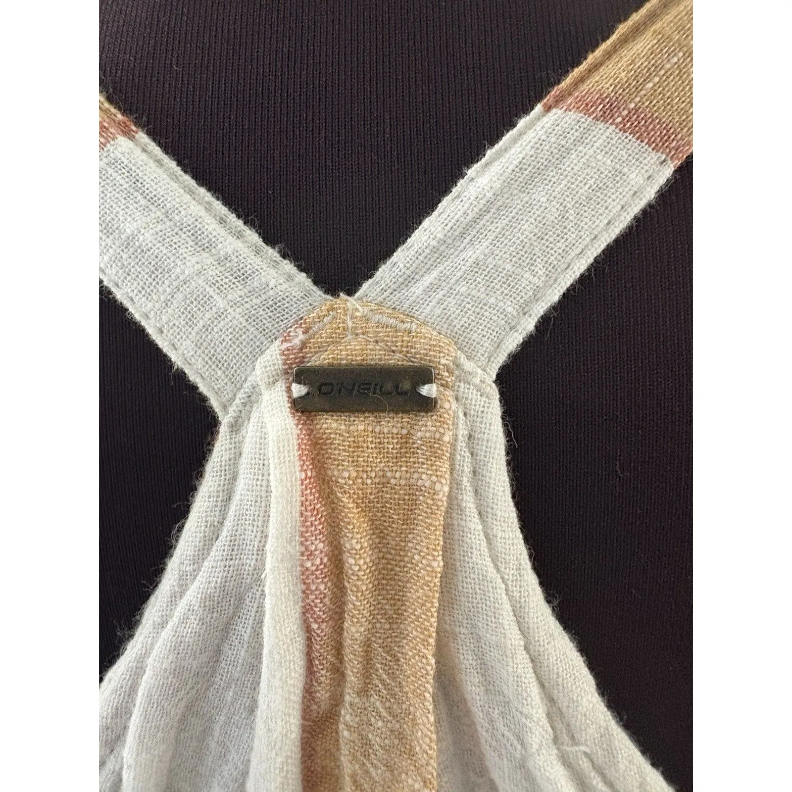 O'Neill Size S Colorful Stripe Racerback Spaghetti Strap Mini Sun Dress Tunic - Image 5