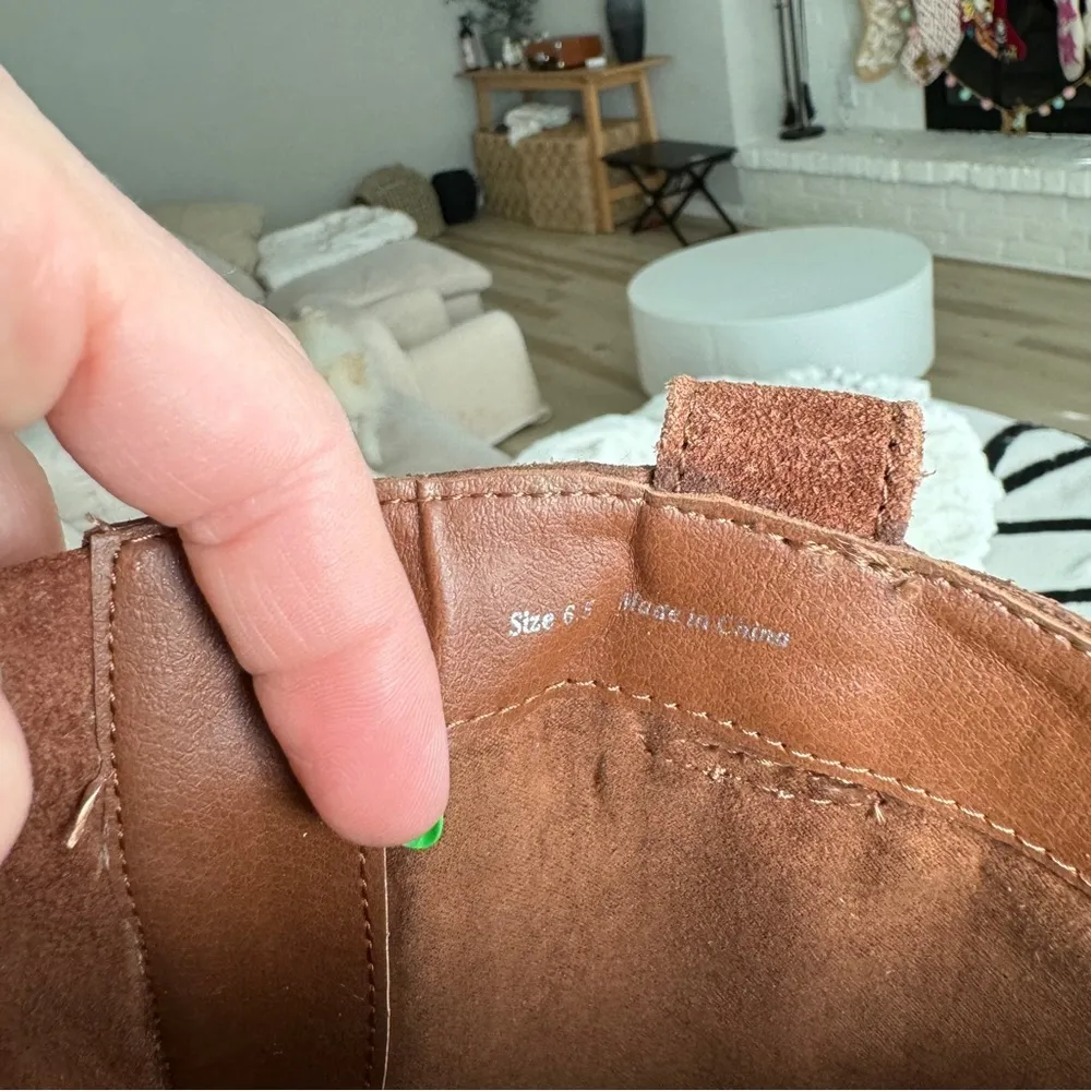 Dolce Vita knee high suede boots brandy leather heel sarie western riding Brown Size 6.5 - Image 10