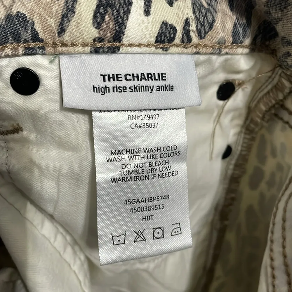 Joe's Jeans Charlie High Rise Skinny Ankle Jeans in Leopard Print - Image 5