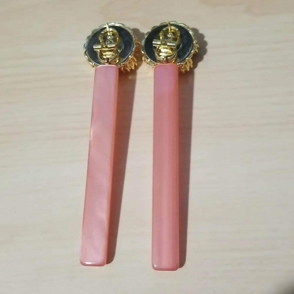 RACHEL COMEY Mission Acrylic Matchstick Drop Earrings Rhinestone Clutter ~ NWOT - Image 8