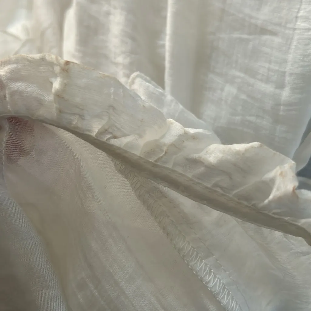 Zara White Ruffle Sleeveless Blouse - Image 7