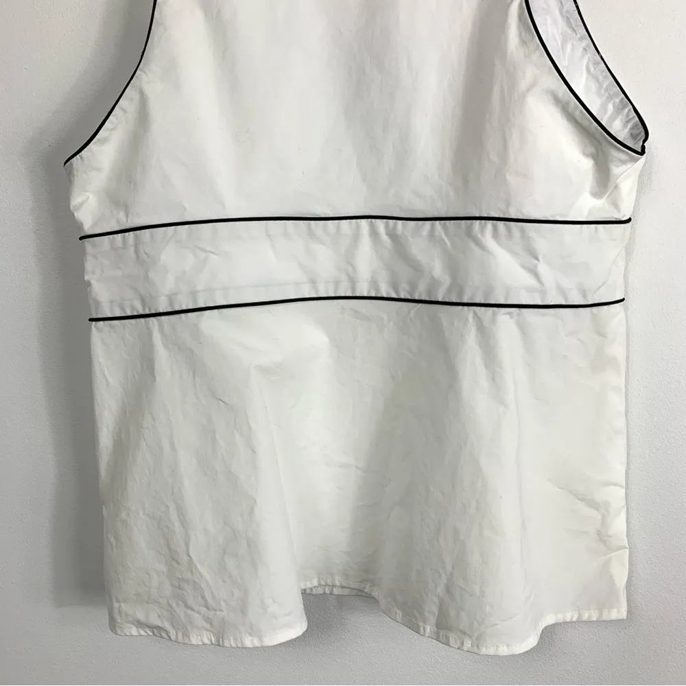 Theory White & Black Trim Top - Image 10