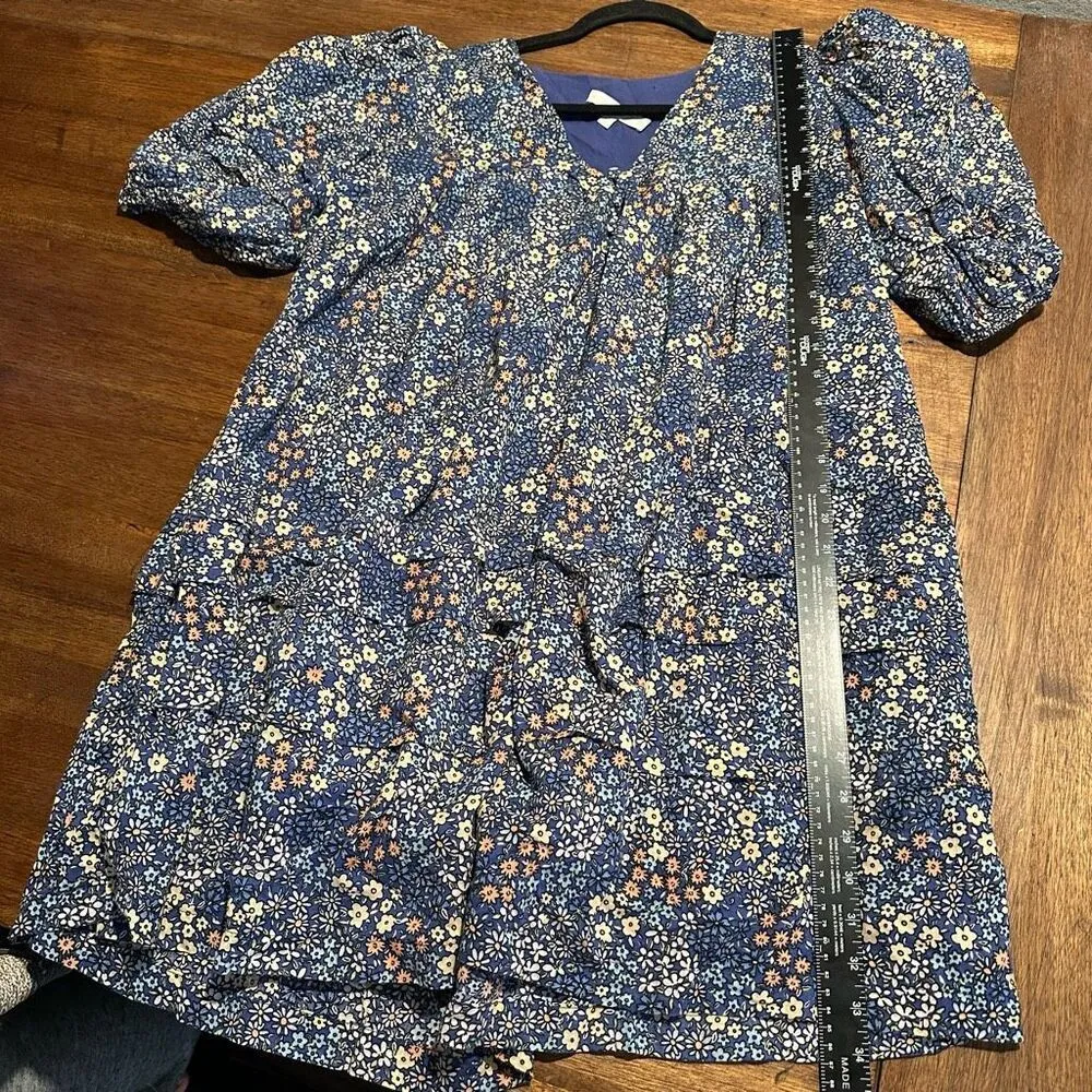 Karlie Multi floral V Neck Puff Sleeve Dress - Image 8