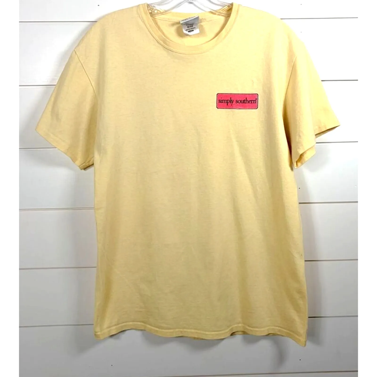 Simply Southern Colorful Crab Crew Neck Short Sleeve Graphic Tee Yellow Medium - Image 2