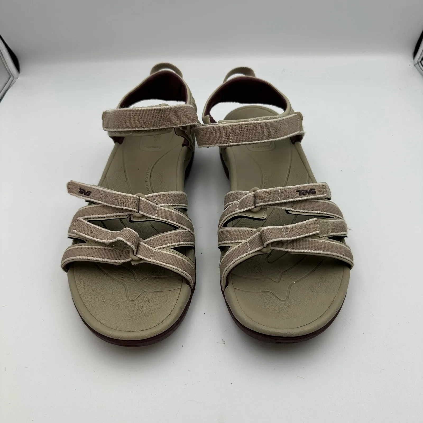 Teva Women's Tan Hiking‎ Sandals Strappy Ankle Support Comfort Size 10 Outdoors - Image 2