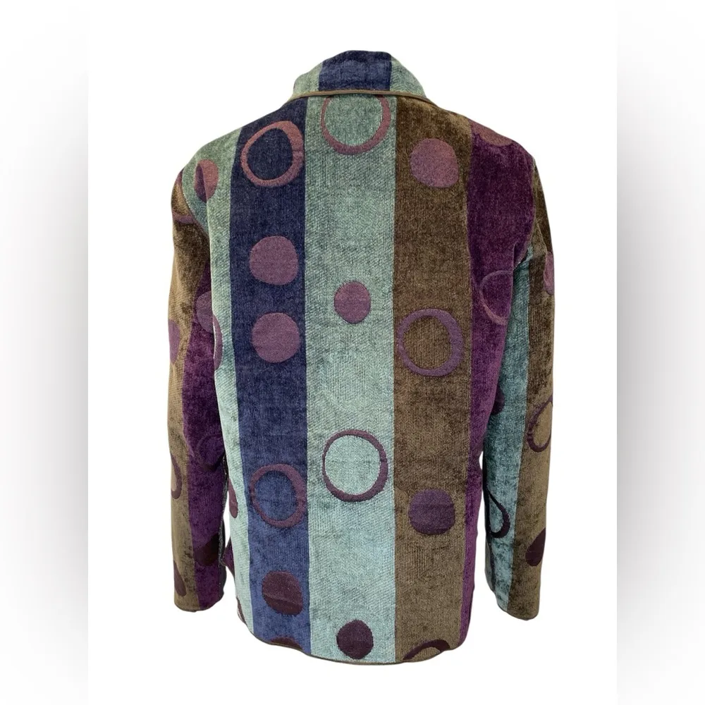 Winding River Reversible Colorful Circle Pattern Women's Jacket size M Green Size M - Image 7