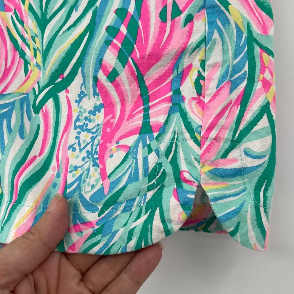 Lilly Pulitzer Sea Turtle Soiree Womens Shorts Sz XL Resort Preppy Tropical - Image 3